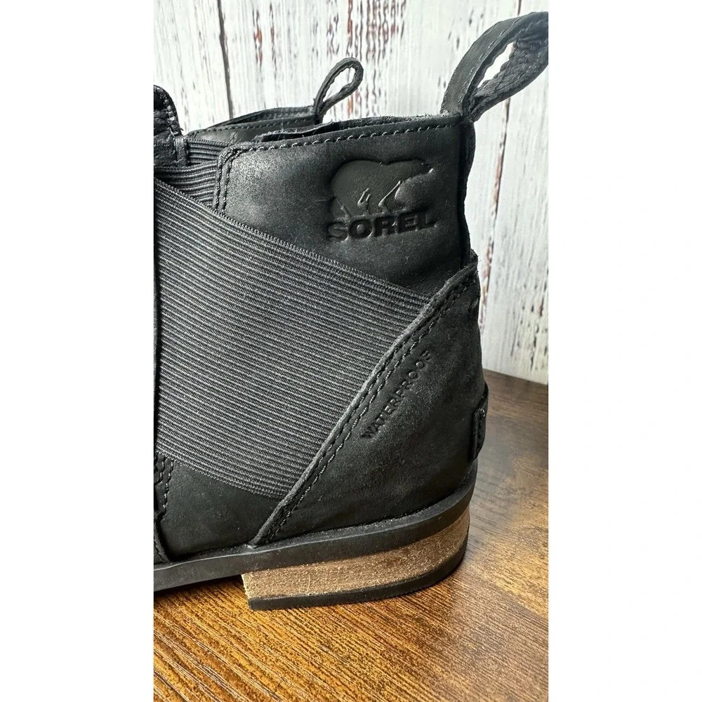 Sorel Emelie Chelsea Boot Women's 9‎ Black Leather NL2671-010 Waterproof